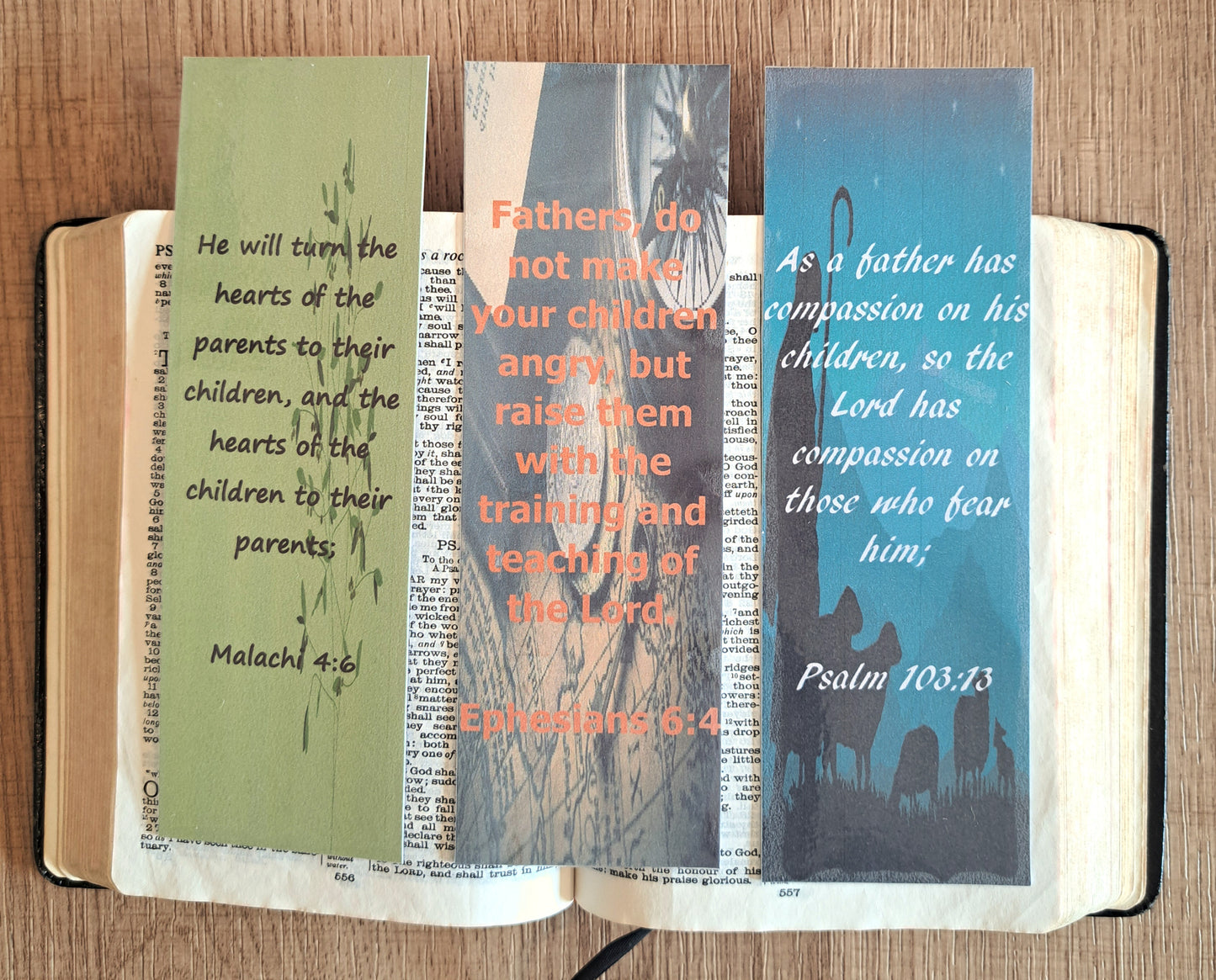 Christian Father's Day Bookmarks | Printable Scripture Gifts - Journey with Jazzy