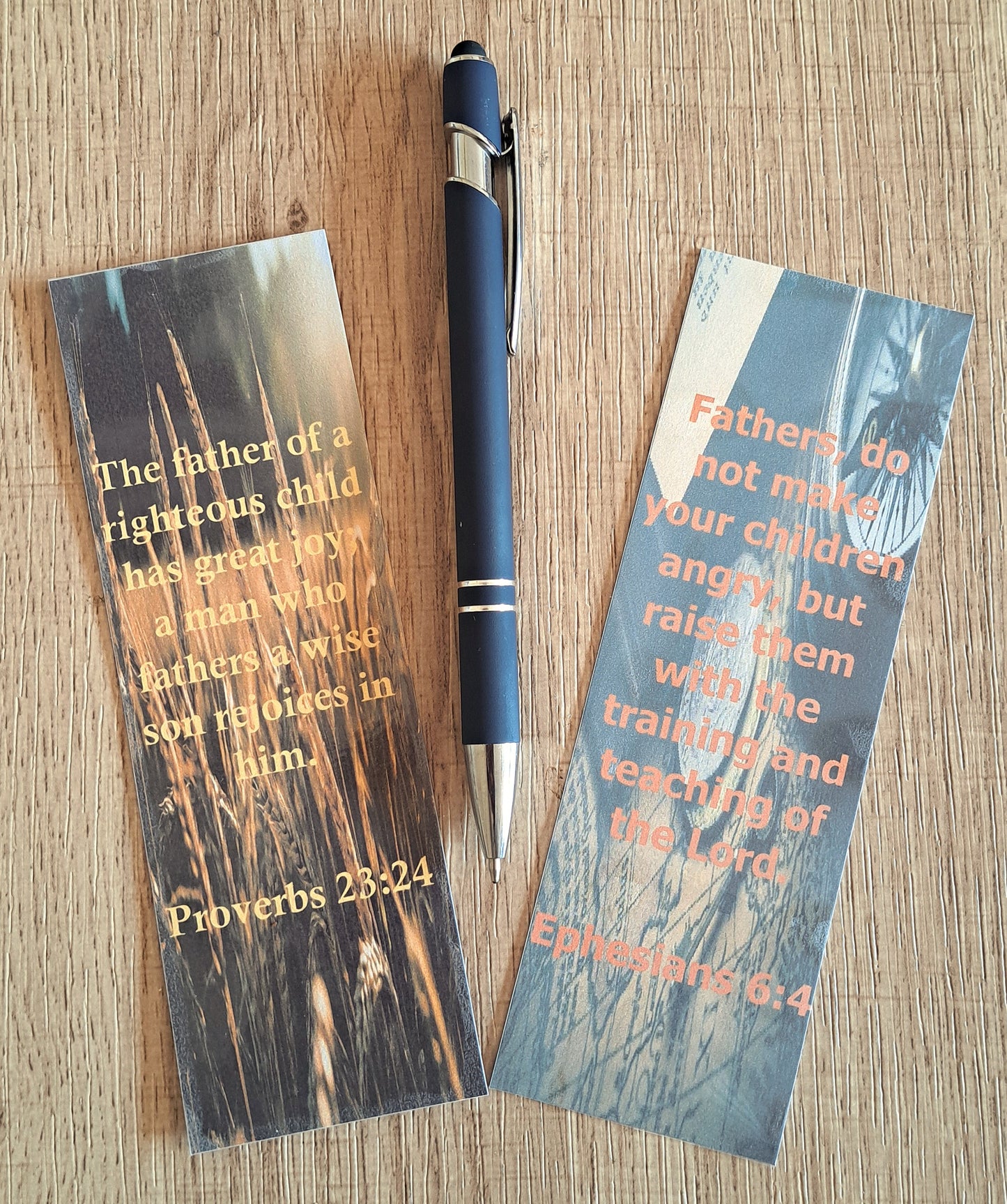 Christian Father's Day Bookmarks | Printable Scripture Gifts - Journey with Jazzy