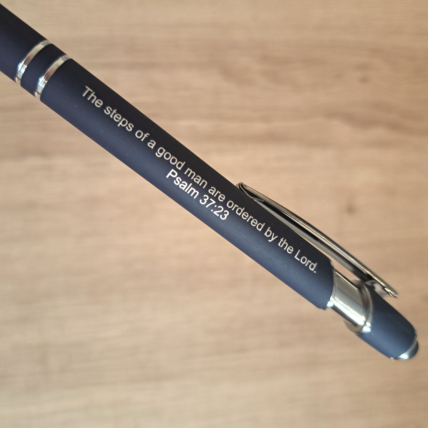 Inspirational Psalm 37:23 Stylus Pen – "The Steps of a Good Man" – Personalised Gift for Men - Journey with Jazzy