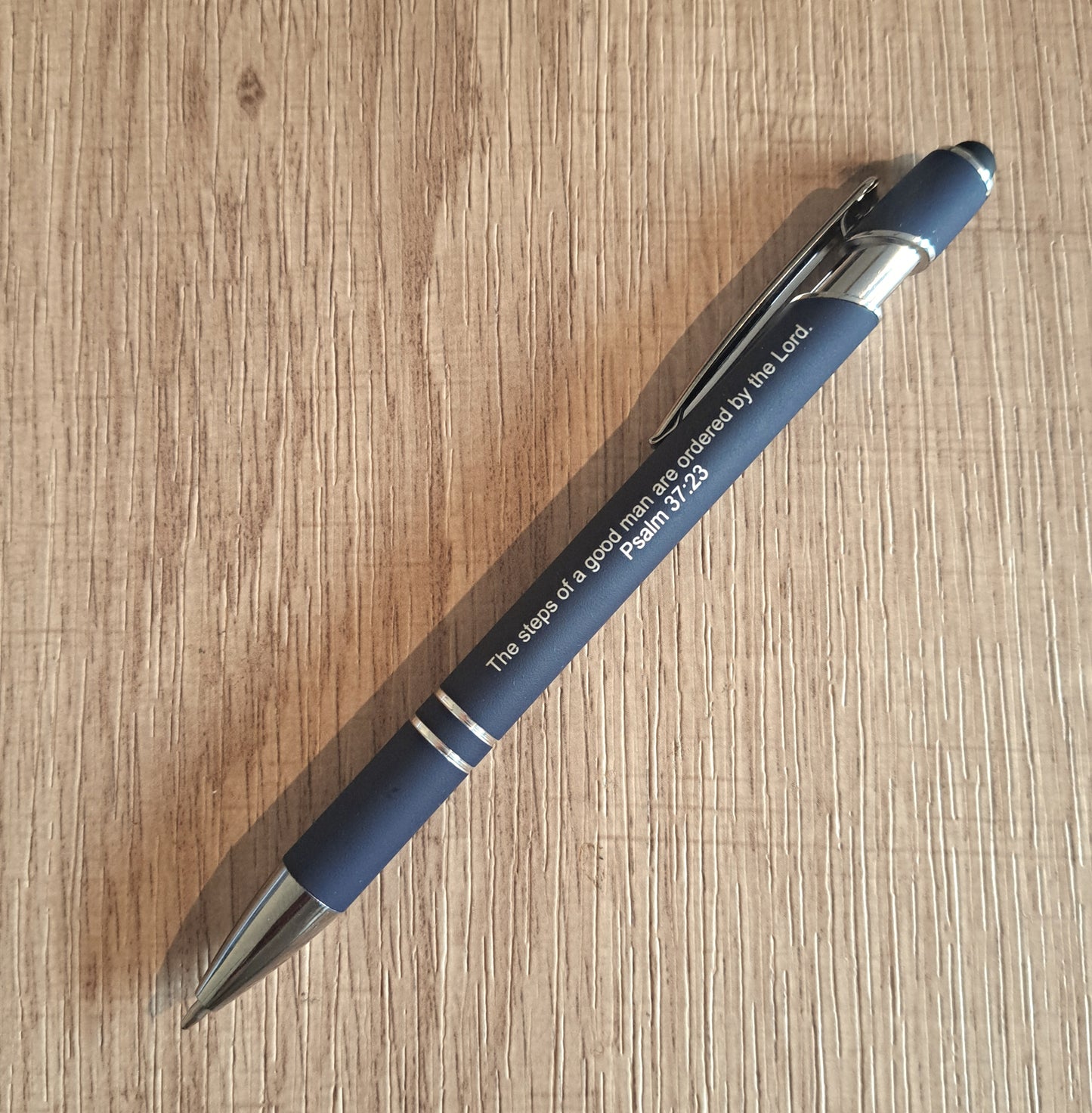 Inspirational Psalm 37:23 Stylus Pen – "The Steps of a Good Man" – Personalised Gift for Men - Journey with Jazzy