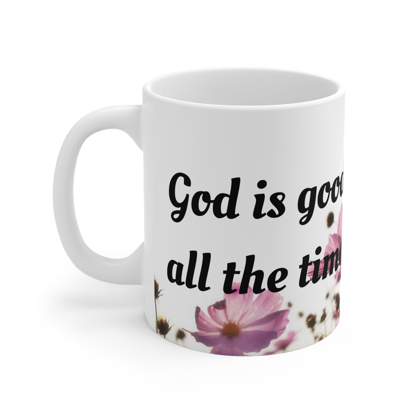 God is Good Floral Mug, Inspirational Cup, Gift for Her, Positive Affirmation Drinkware, Encouragement Tea Mug, Mother's Day Gift - Journey with Jazzy