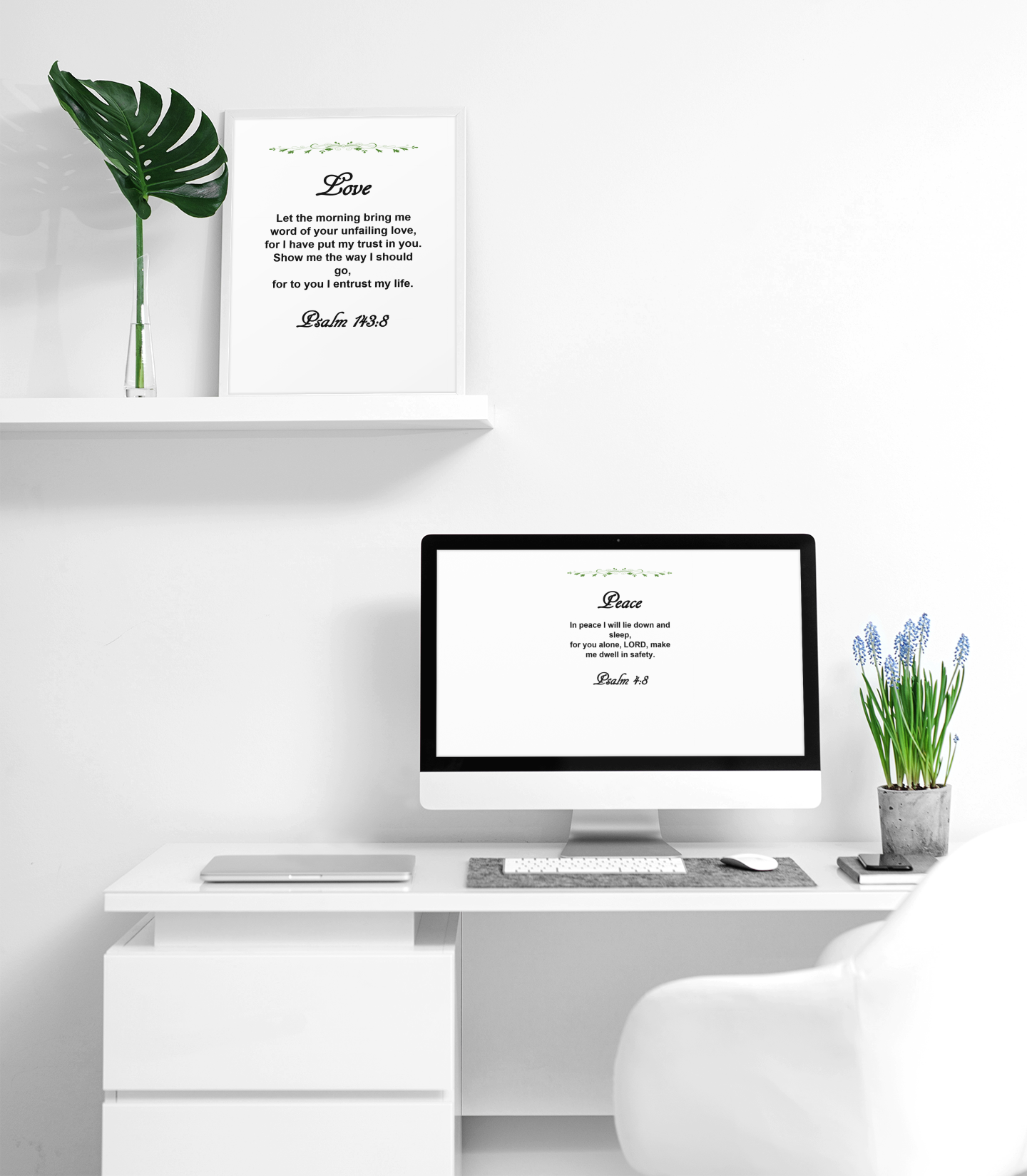 Bible Verse Set of 3 - Love, Joy, Peace, Wall Art - Journey with Jazzy
