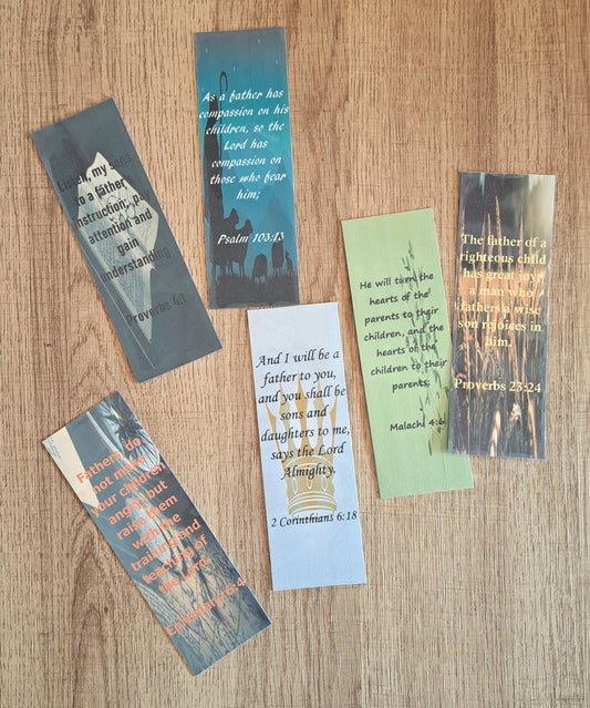 Bible Verse Bookmarks for Men with Nature Scenery - Journey with Jazzy