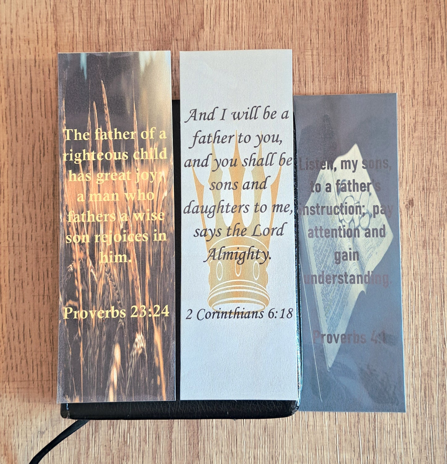 Christian Father's Day Bookmarks | Printable Scripture Gifts - Journey with Jazzy