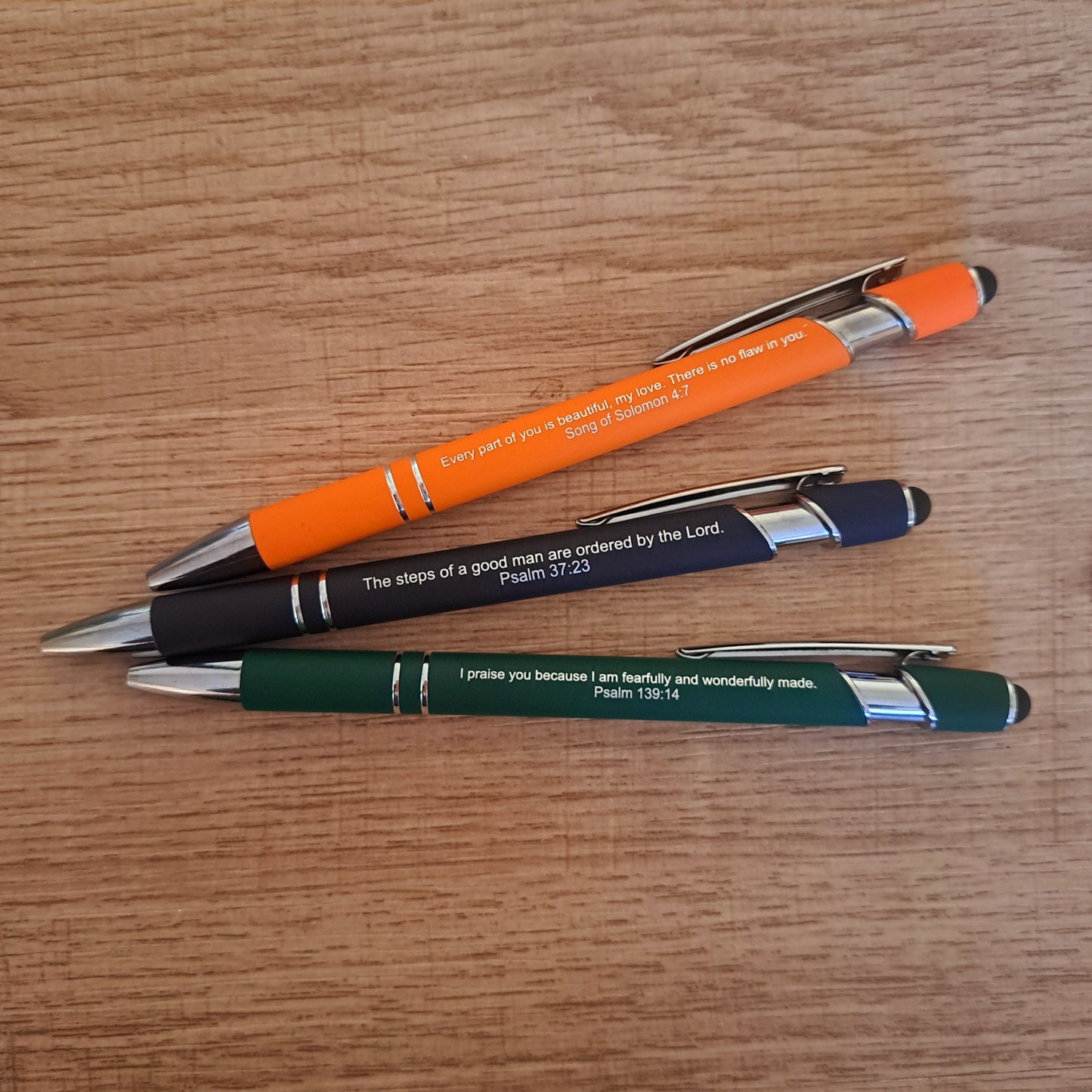 Inspirational Psalm 37:23 Stylus Pen – "The Steps of a Good Man" – Personalised Gift for Men - Journey with Jazzy
