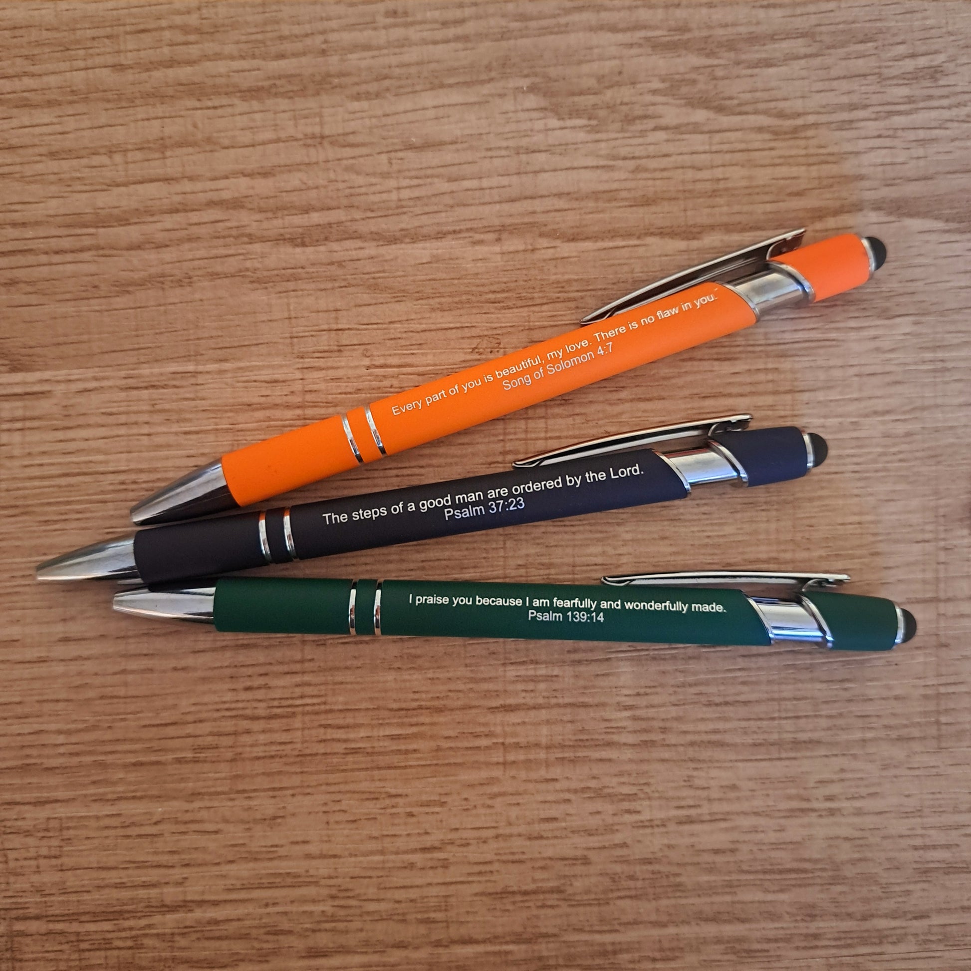 Inspirational Psalm 37:23 Stylus Pen – "The Steps of a Good Man" – Personalised Gift for Men - Journey with Jazzy