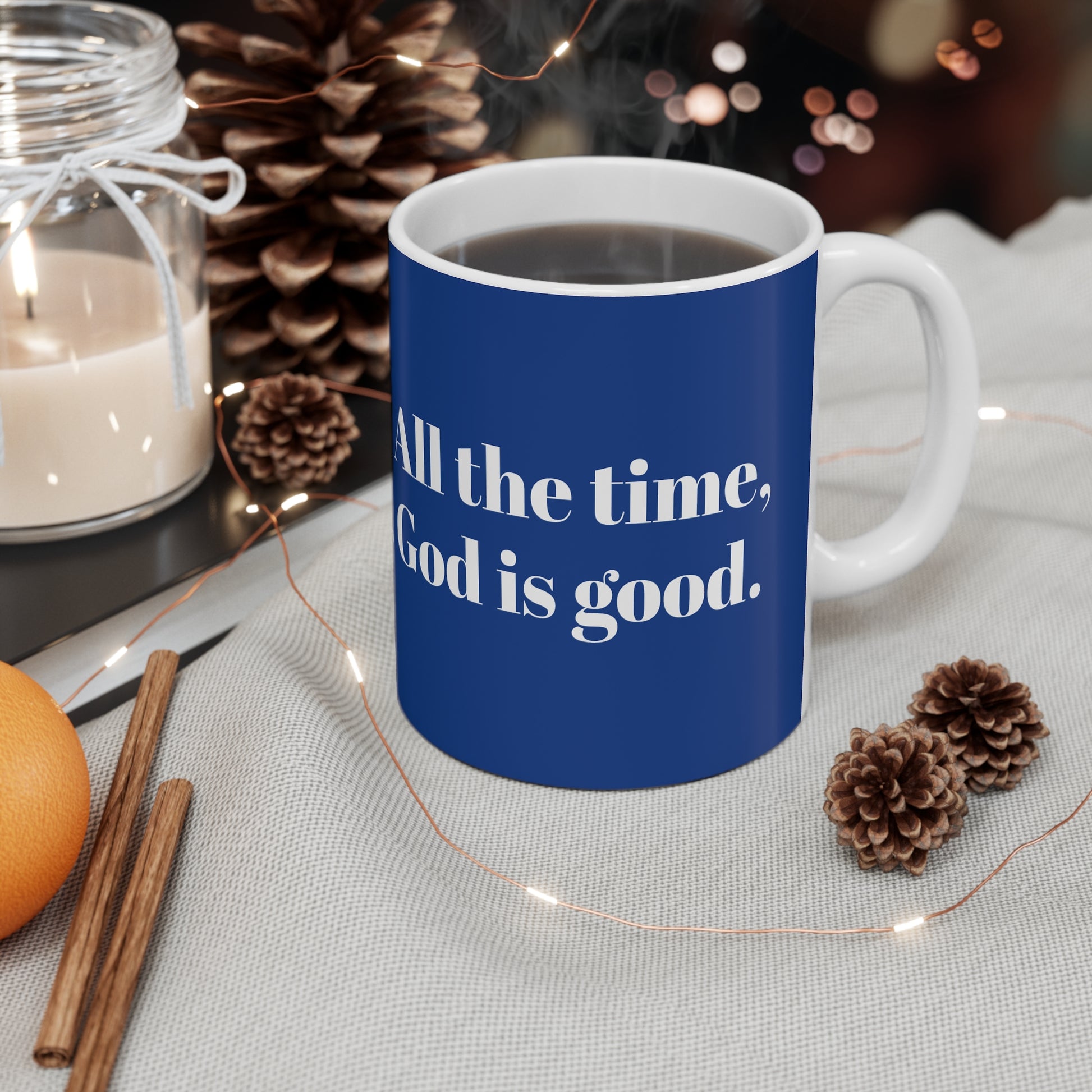 Inspirational Mug - Motivational Gift for Faith Lovers, God is Good Design, Christian Decor, Perfect for Gifting - Journey with Jazzy