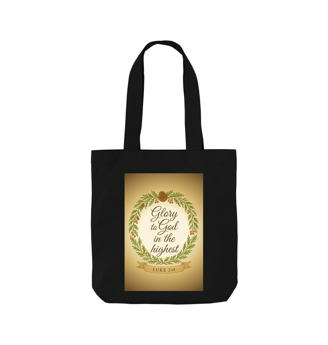 Black Printed Bag Front