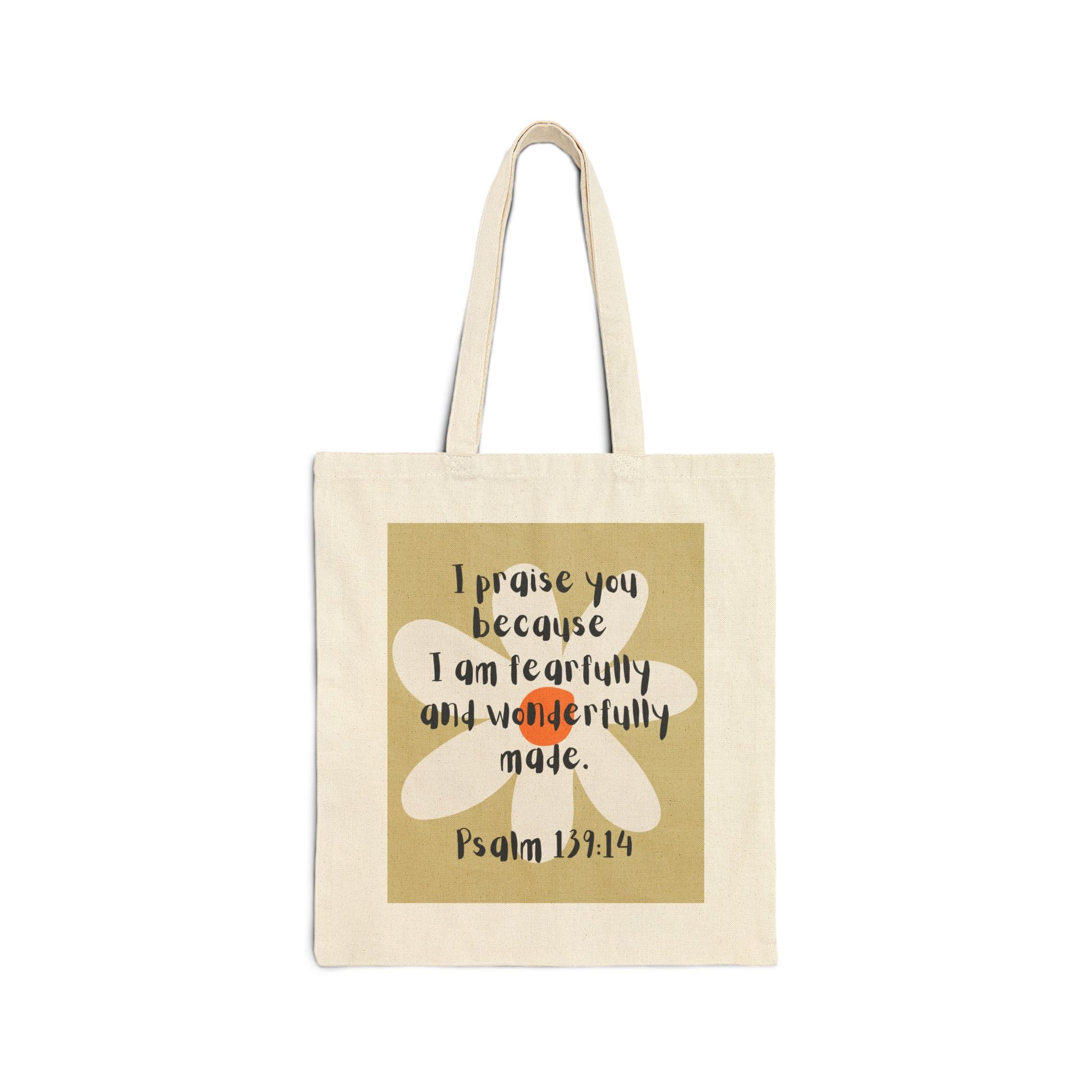 Inspirational Floral Tote Bag, Bible Verse Bag, Reusable Grocery Tote, Eco-Friendly Market Bag, Gift for Women - Journey with Jazzy