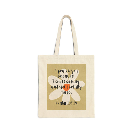Inspirational Floral Tote Bag, Bible Verse Bag, Reusable Grocery Tote, Eco-Friendly Market Bag, Gift for Women - Journey with Jazzy