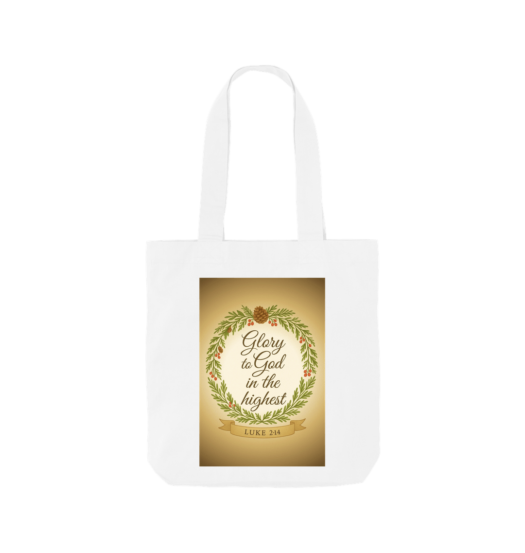 White Printed Bag Front