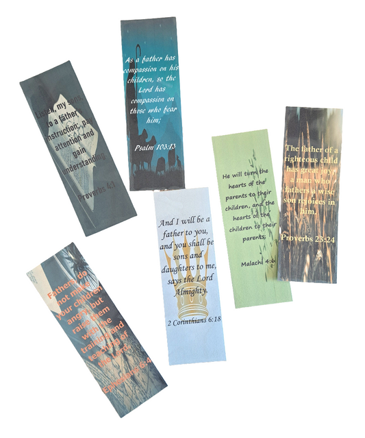 Christian Father's Day Bookmarks | Printable Scripture Gifts - Journey with Jazzy